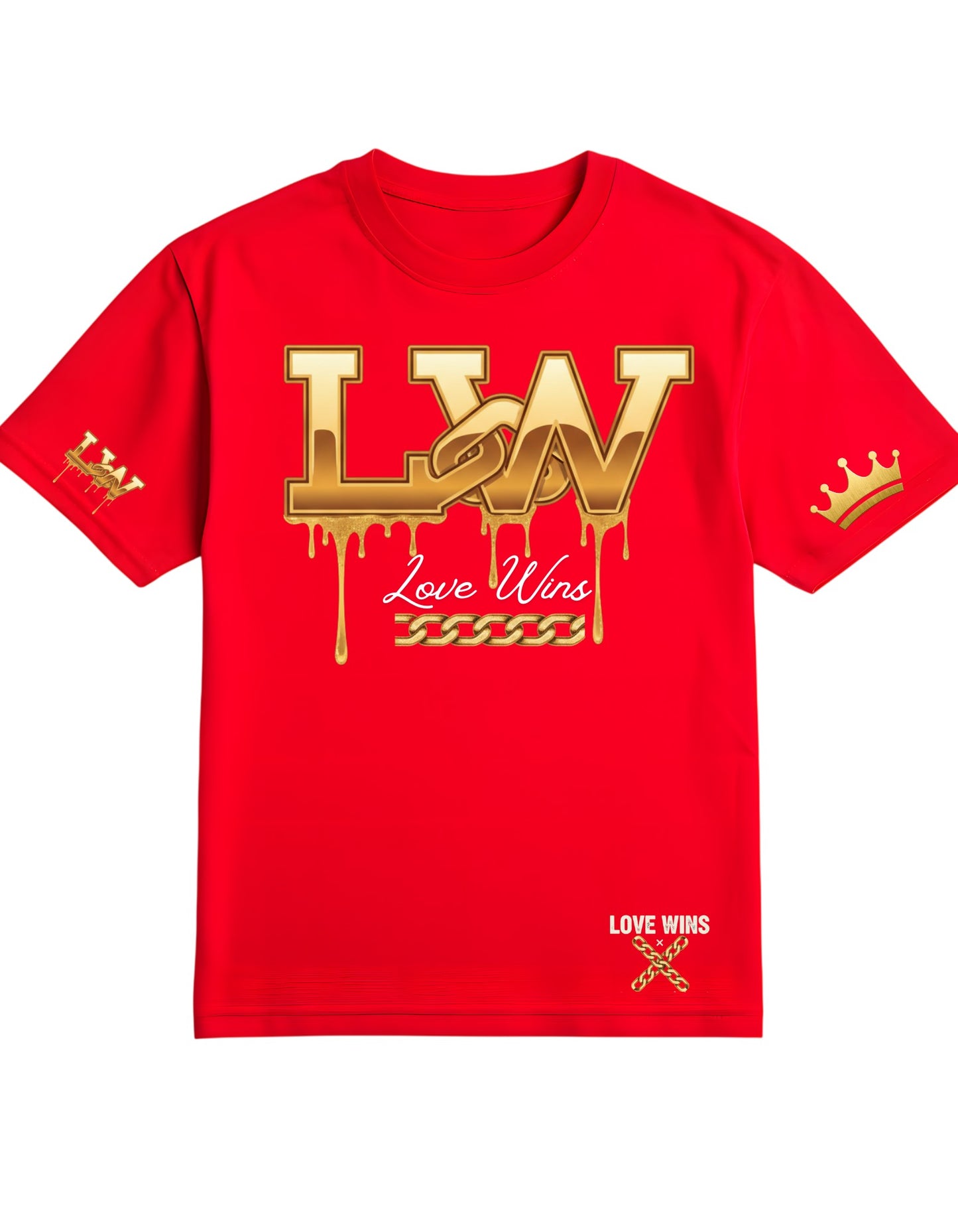 🖤 Love Wins Red Gold Edition — Drip Tee