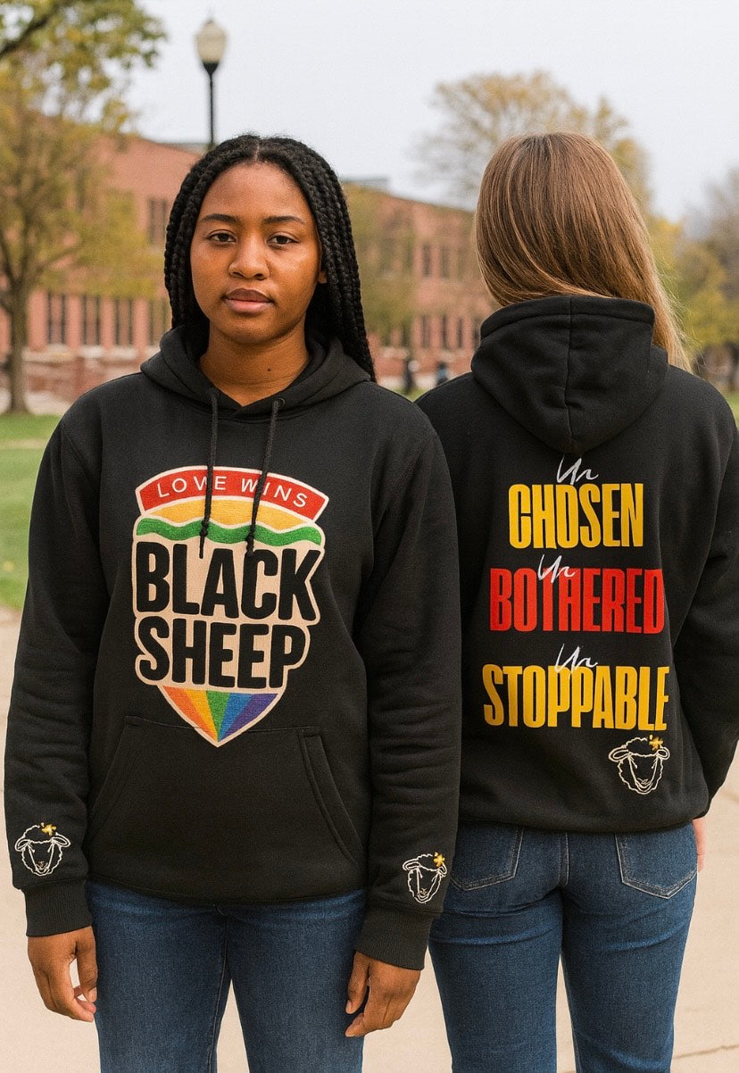 🛡️ Black Sheep Shield Hoodie